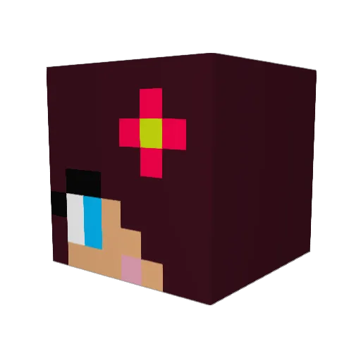 Millelover Minecraft avatar head, 3D render
