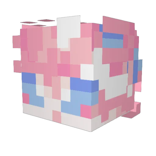 Millenityy Minecraft avatar head, 3D render