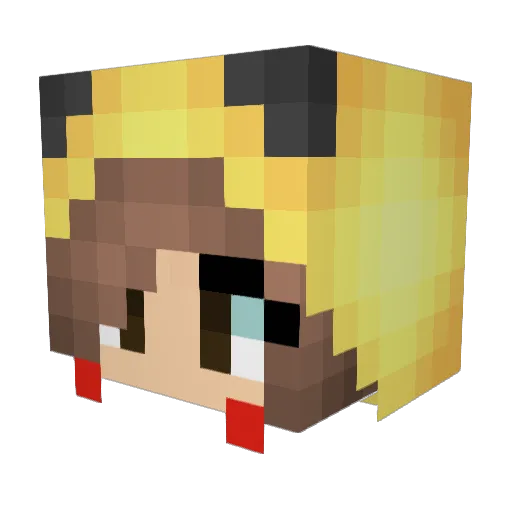MilletJA Minecraft avatar head, 3D render
