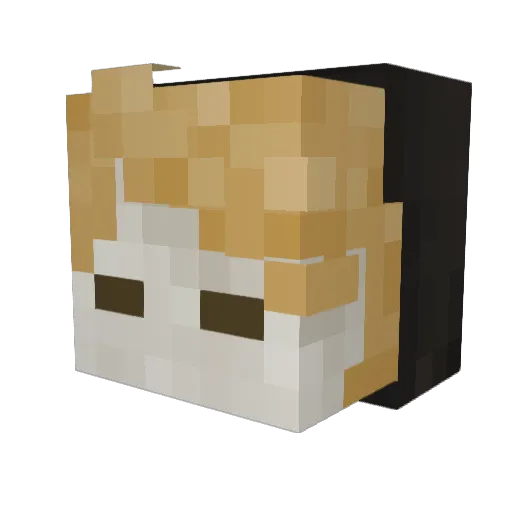 Milli2nds Minecraft avatar head, 3D render