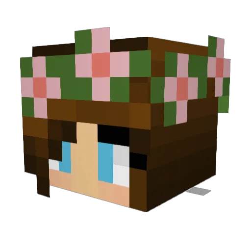 Millie1804 Minecraft avatar head, 3D render