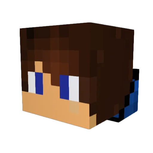 MillieAN Minecraft avatar head, 3D render