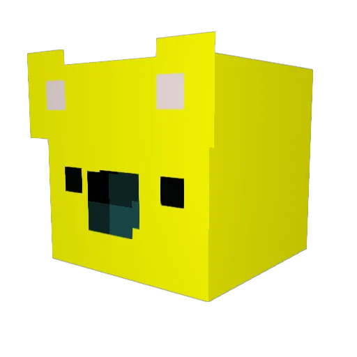 MillieB123 Minecraft avatar head, 3D render