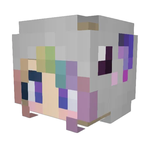 MillieBOMB Minecraft avatar head, 3D render