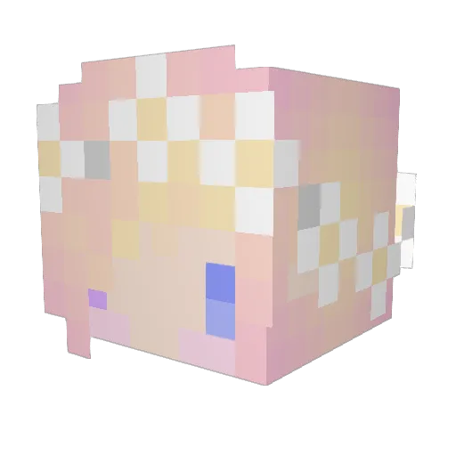 MillieShadow Minecraft avatar head, 3D render