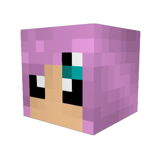 MillieSoftpaws Minecraft avatar head, 3D render