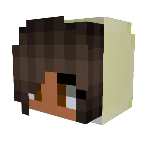 Millie_Grey_ Minecraft avatar head, 3D render