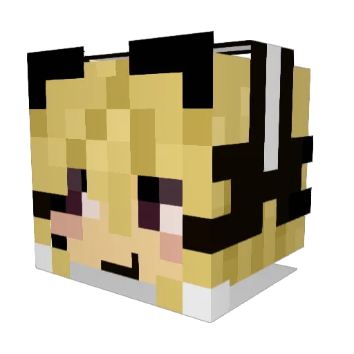 MillieeRockss Minecraft avatar head, 3D render
