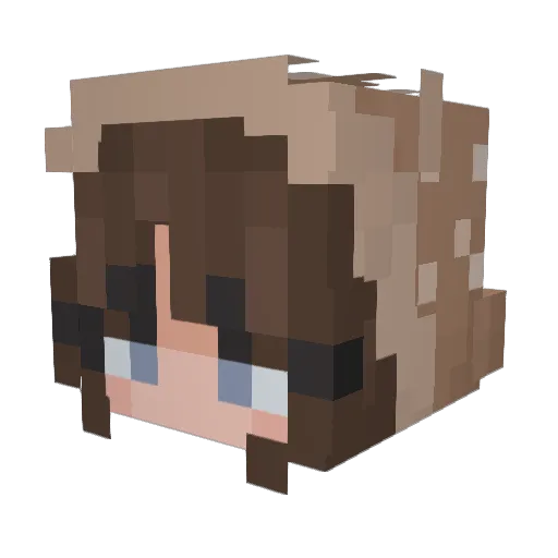 Millieey Minecraft avatar head, 3D render