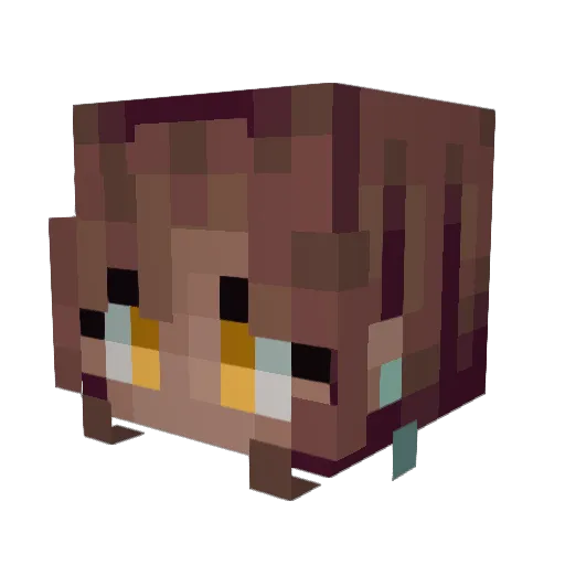 Milligamer Minecraft avatar head, 3D render