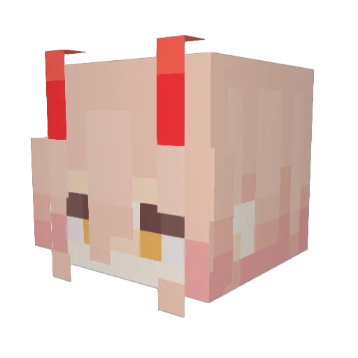 MillionGhost Minecraft avatar head, 3D render