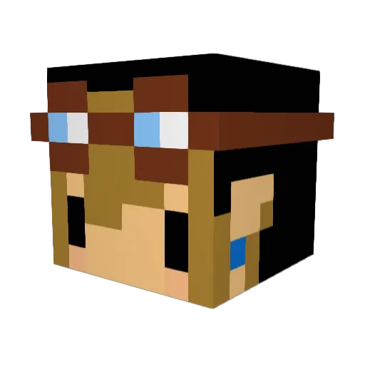 Millk_Shake Minecraft avatar head, 3D render