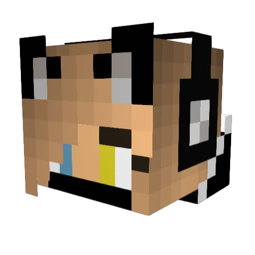 Millkay Minecraft avatar head, 3D render