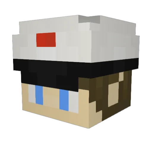 Millkman Minecraft avatar head, 3D render