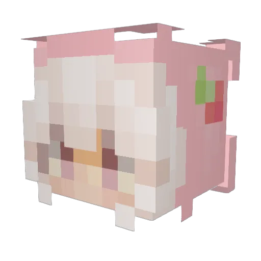 Millktruck Minecraft avatar head, 3D render