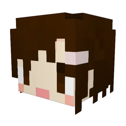 Millroa Minecraft avatar head, 3D render