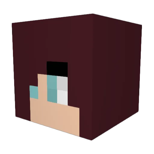 Milly15 Minecraft avatar head, 3D render