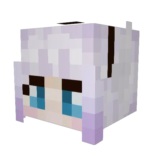 MillyMori Minecraft avatar head, 3D render