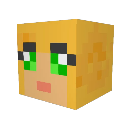 MillyWafer Minecraft avatar head, 3D render