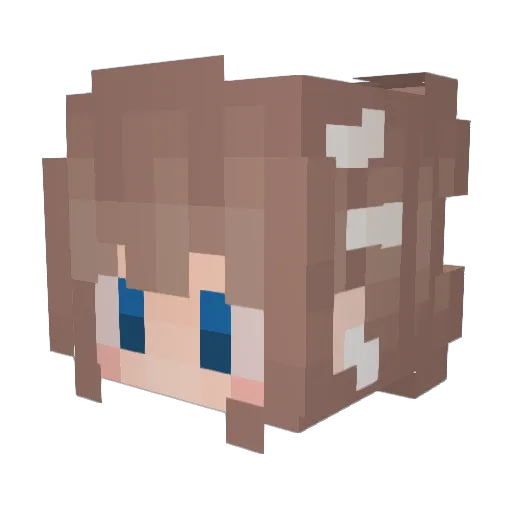Millymon1 Minecraft avatar head, 3D render