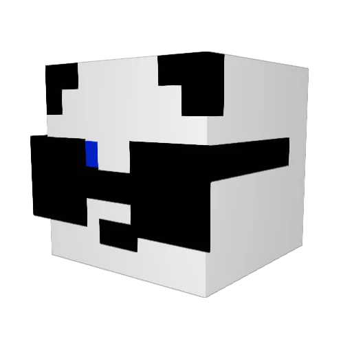Millypanda200 Minecraft avatar head, 3D render