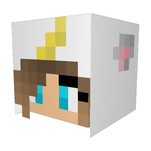 MillzDaUnicorn Minecraft avatar head, 3D render