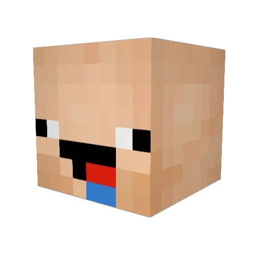 Milna1 Minecraft avatar head, 3D render