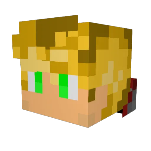 MiloManMinecraft Minecraft avatar head, 3D render
