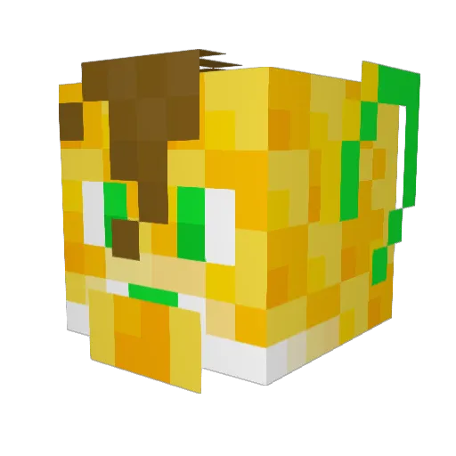 MiloThePup Minecraft avatar head, 3D render