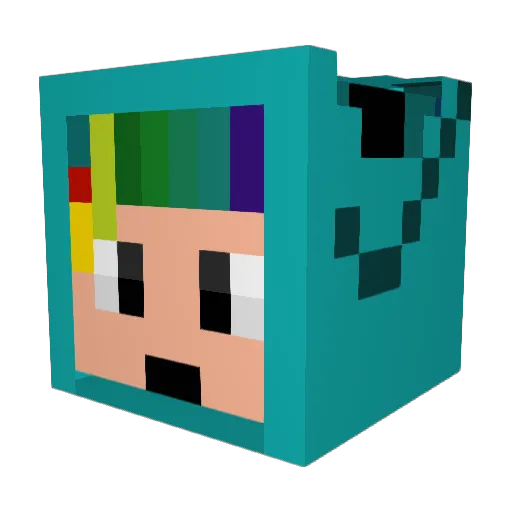 MiloZhong Minecraft avatar head, 3D render