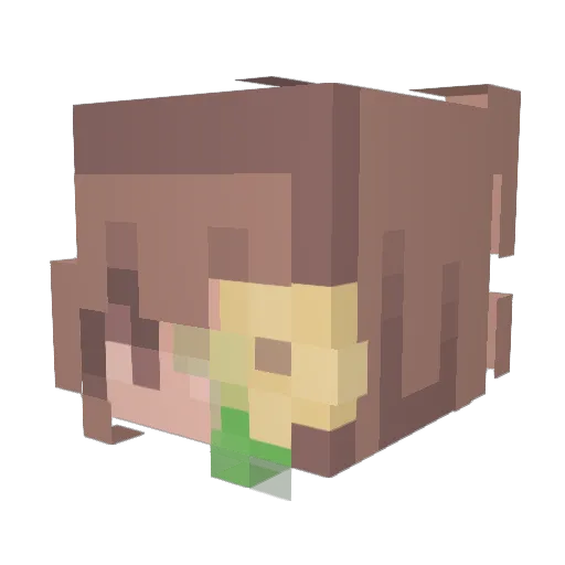 Milo_Teddy Minecraft avatar head, 3D render