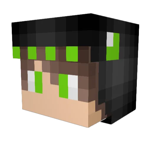 Milo_The_Dino Minecraft avatar head, 3D render