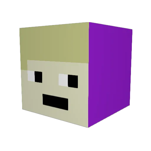 Milocraft11 Minecraft avatar head, 3D render