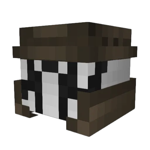Milody Minecraft avatar head, 3D render