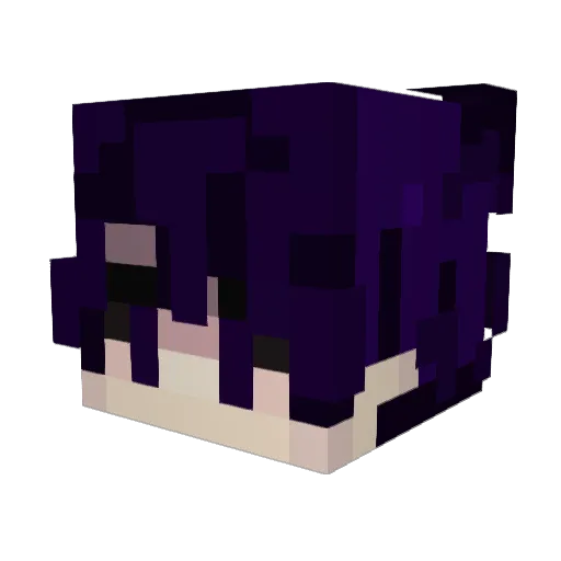 Milomenace Minecraft avatar head, 3D render