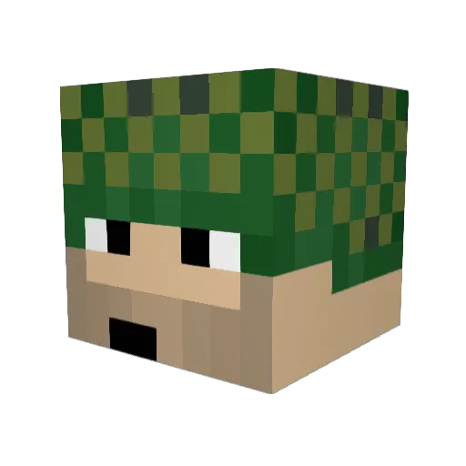 Milomyluv Minecraft avatar head, 3D render