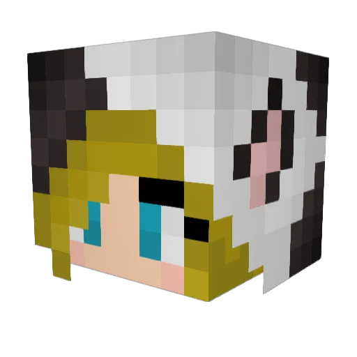 Milon9 Minecraft avatar head, 3D render