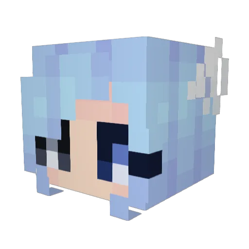 MilonRouge Minecraft avatar head, 3D render