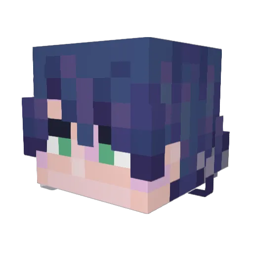 Miloni Minecraft avatar head, 3D render