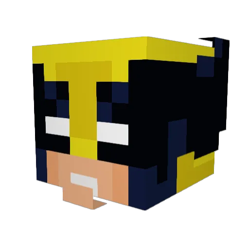 Miloobugzz Minecraft avatar head, 3D render