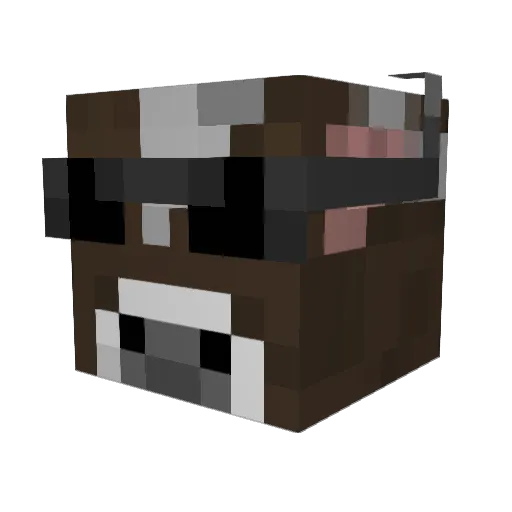 Milooski Minecraft avatar head, 3D render