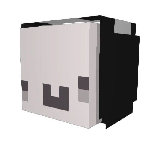 Miloratadina Minecraft avatar head, 3D render