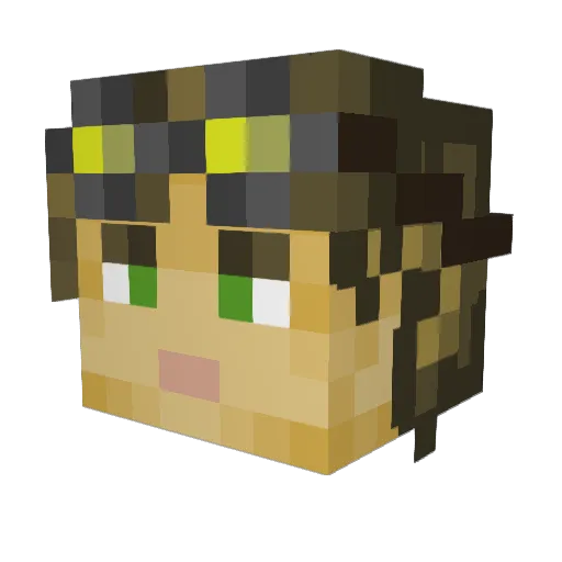 Milos_25 Minecraft avatar head, 3D render