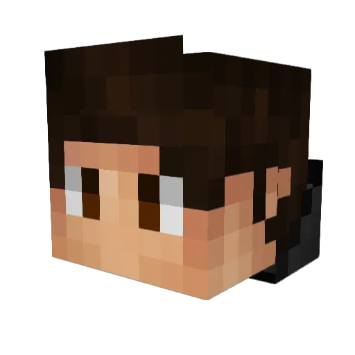 Miloserdev Minecraft avatar head, 3D render