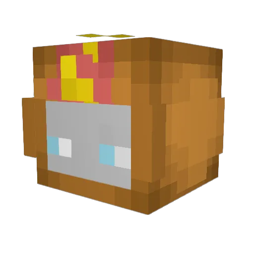 Milosh07 Minecraft avatar head, 3D render