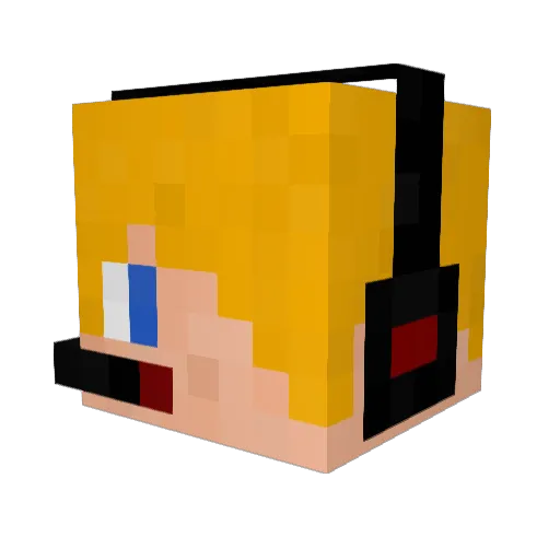Miloshki Minecraft avatar head, 3D render