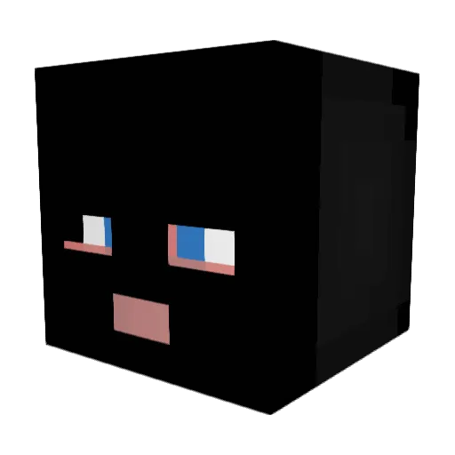 Milostka Minecraft avatar head, 3D render