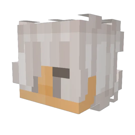 Miloszewskii Minecraft avatar head, 3D render