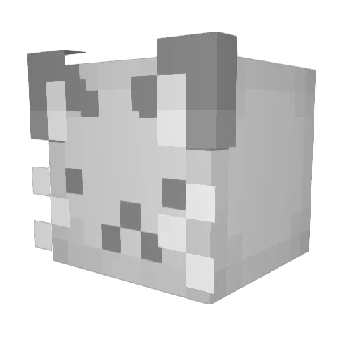 Milotiic_ Minecraft avatar head, 3D render