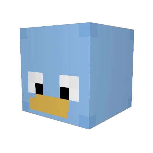 Milotrince Minecraft avatar head, 3D render